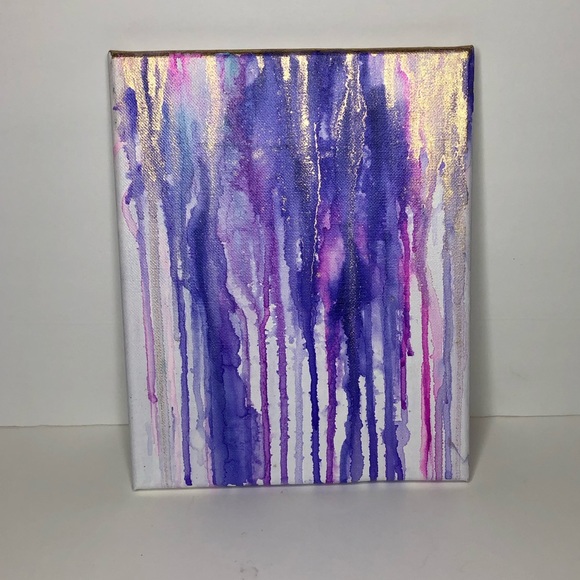 “Unicorn dripped” Alcohol ink on 8x10 canvas - Picture 2 of 4